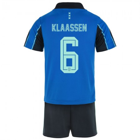 Koszulka Ajax Amsterdam Davy Klaassen 6 Dziecięcy Wyjazdowe Stroje Piłkarskie 2021/22 Krótki Rękaw
